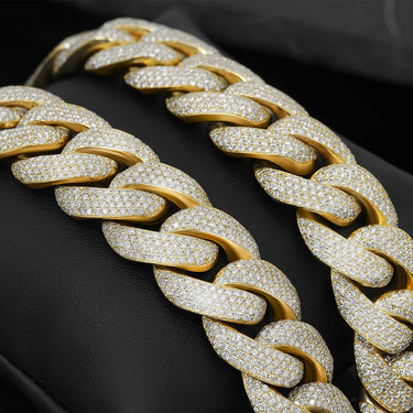14k Yellow Gold Diamond Cuban Chain 94 Ctw